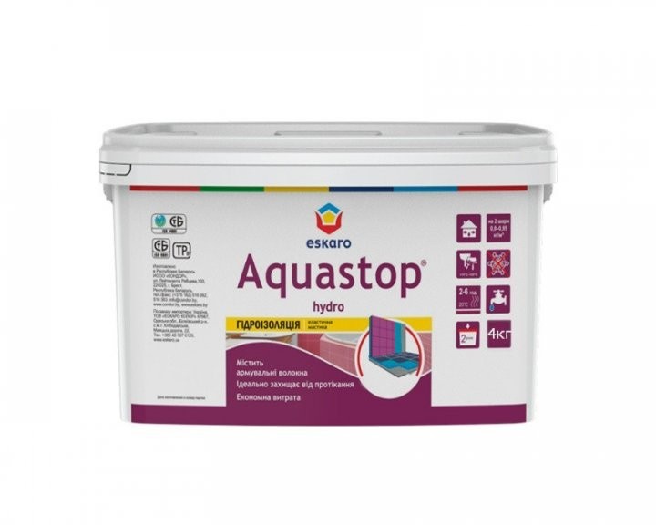 

Гидроизоляция Eskaro Aquastop Hydro голубая 4 кг арт - 40741