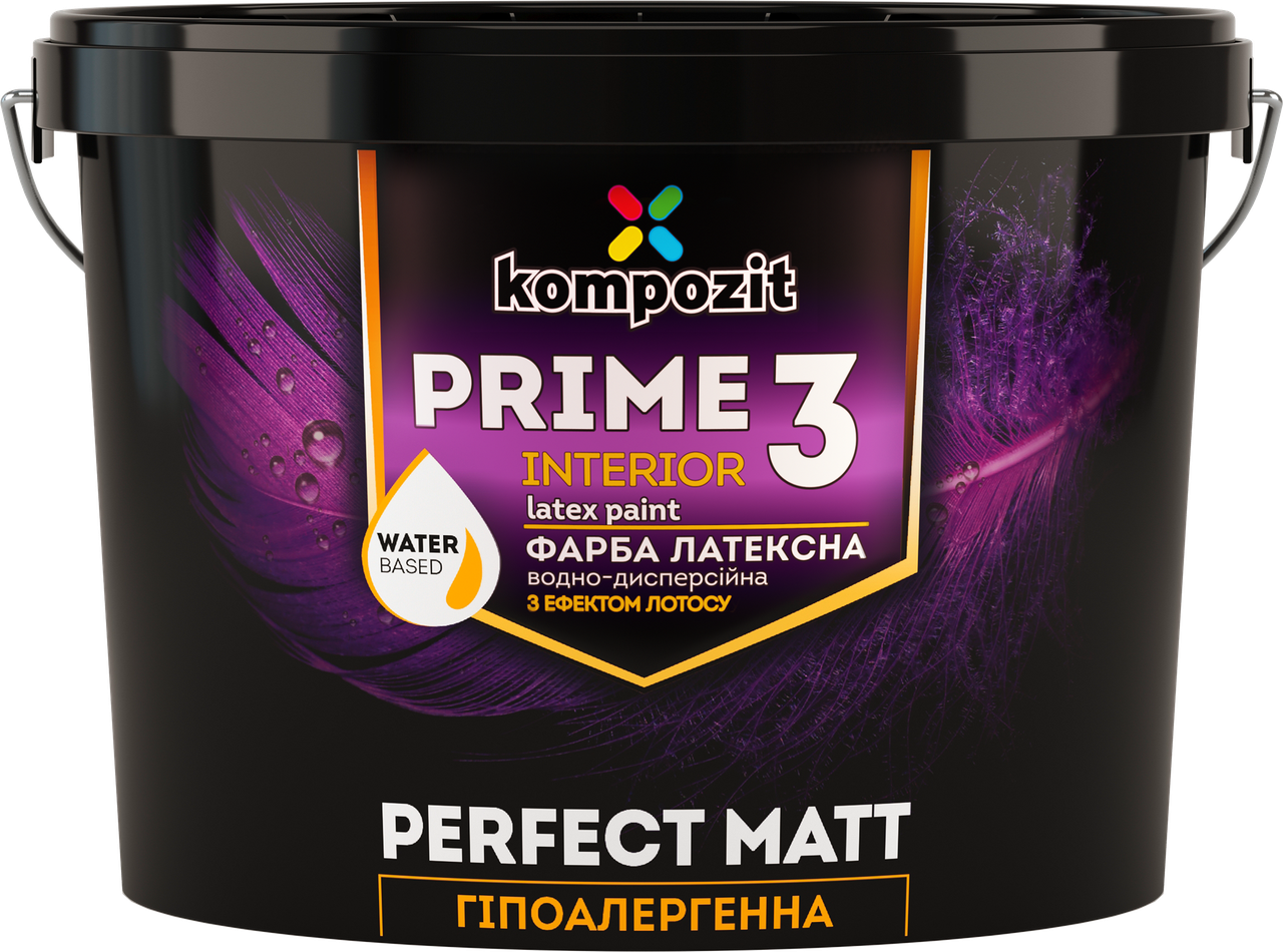 

Краска Kompozit Prime 3 белая 0.9 л арт - 4820085745483
