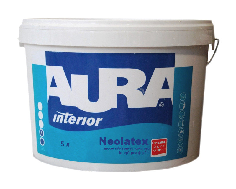 

Краска латексная Aura Neolatex белая 5 л арт - 41214