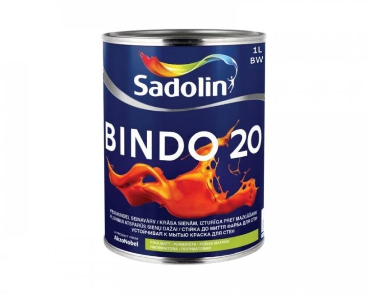 

Краска интерьерная Sadolin Bindo 20 белая 1 л арт - 500-24