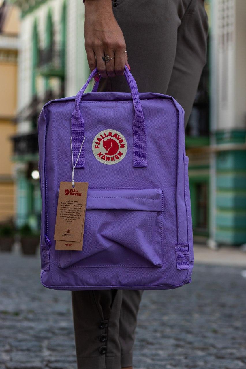 

Рюкзак однотонный лавандового цвета Fjallraven Kanken