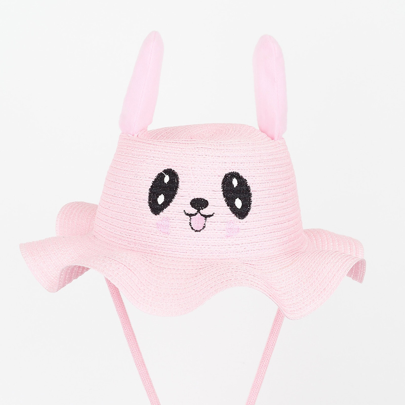 

Панамка для девочки с соломки розовая с двигающими ушками 48-50 р Арт.6212 KIDS TASTE -COPY-