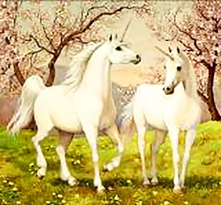 

Алмазная мозаика на подрамнике, 30*30 см. Волшебные лошадки