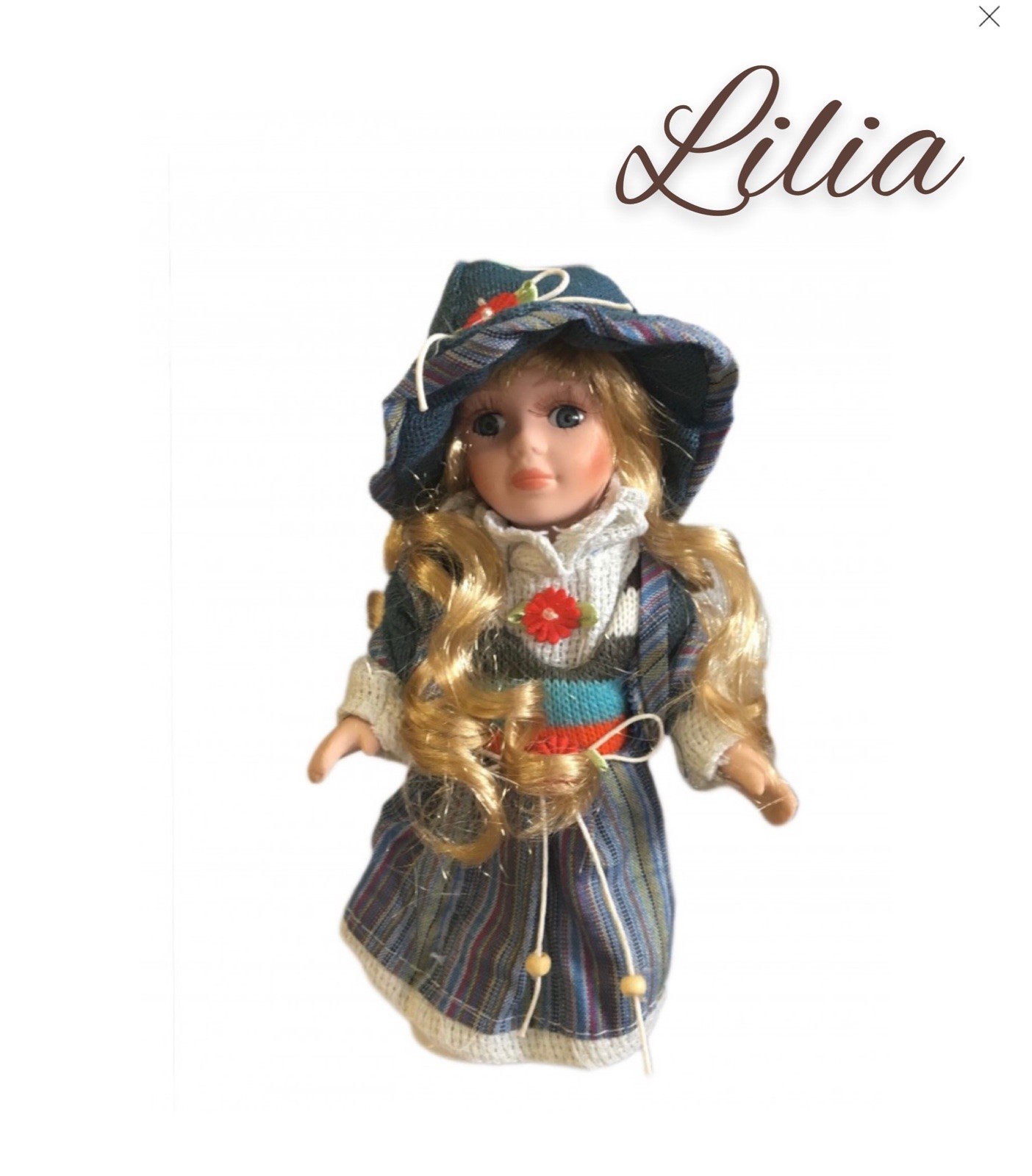 

Кукла фарфоровая коллекционная сувенирная Lilia 20см