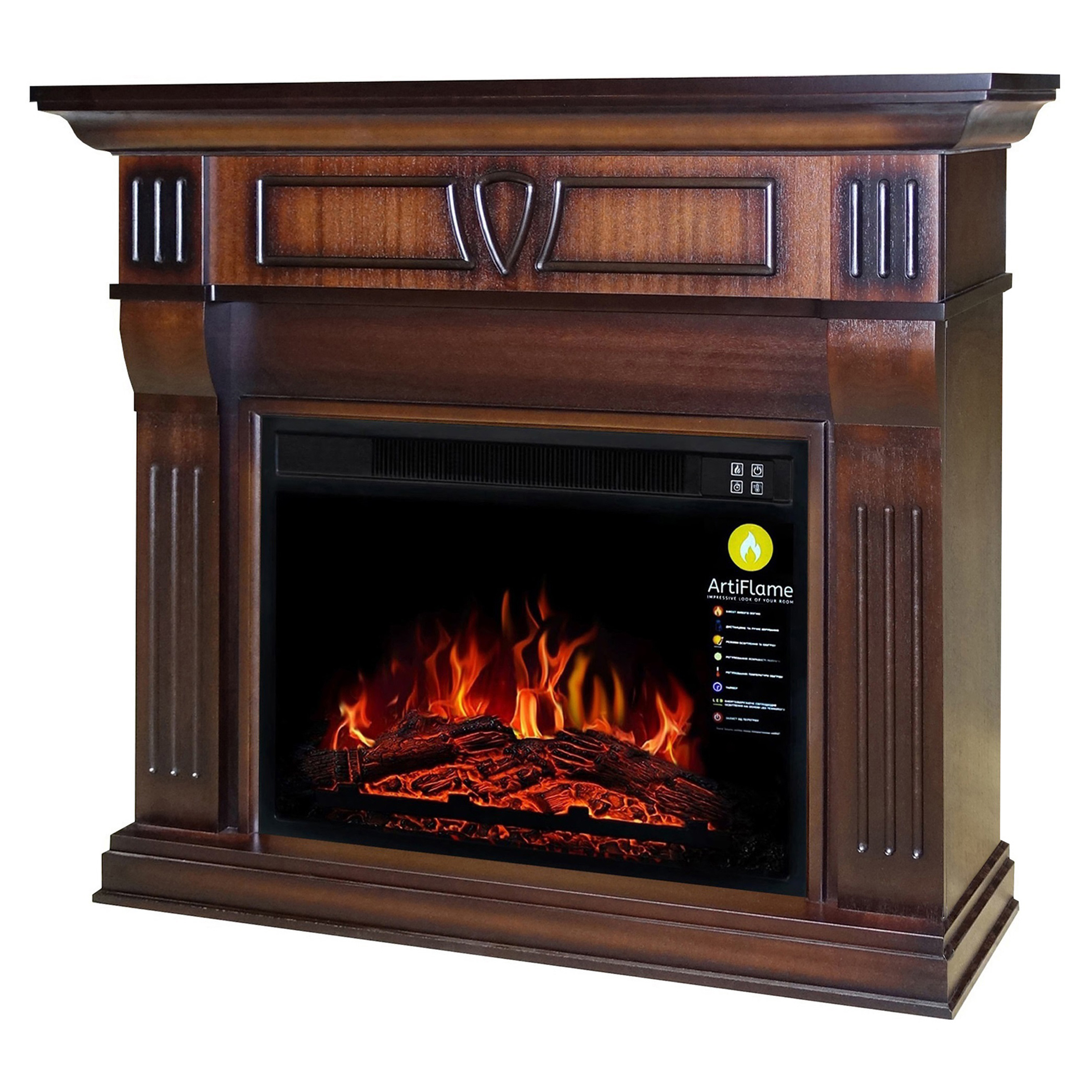 

Электрокамин с порталом ArtiFlame BEETHOVEN AF23S МАХАГОН КОРИЧНЕВЫЙ АНТИК (со звуком)