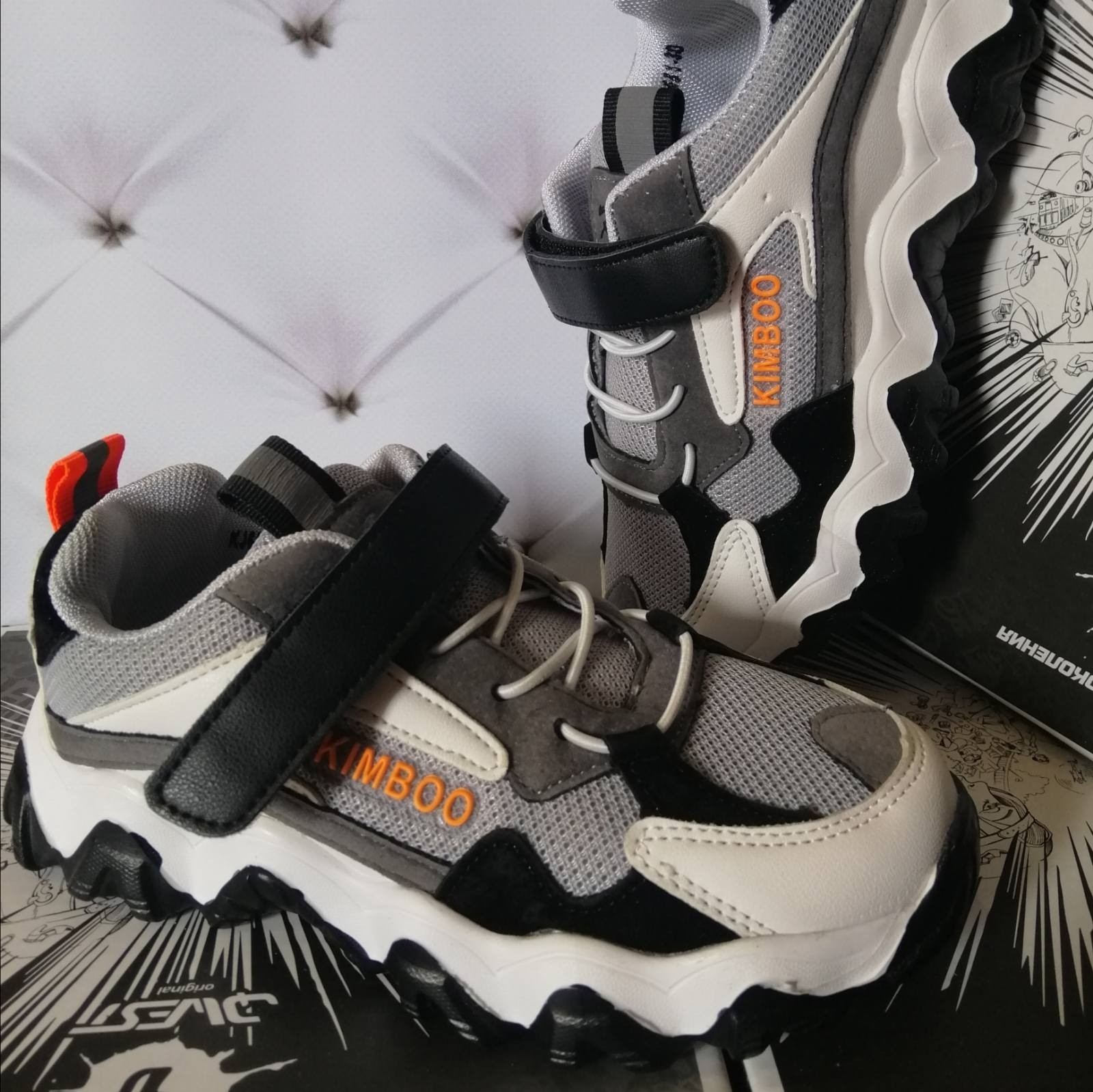 

Кроссовки для мальчика Kimboo 681-3D серые р.35-22,5 см