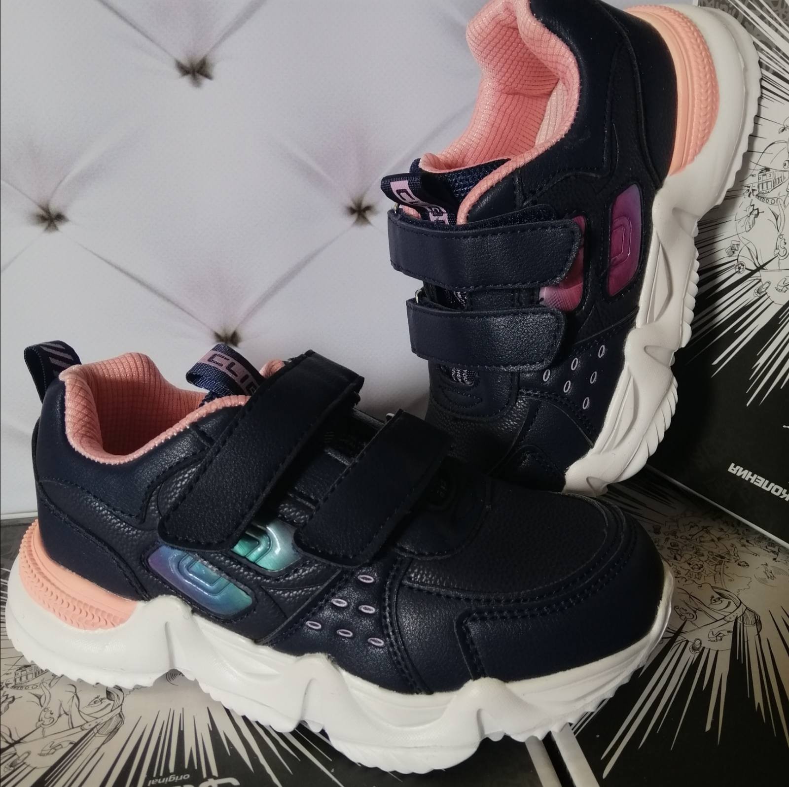 

Кроссовки для девочки Clibee 936 L bl-pink тёмно-синие р.35-21,5 см