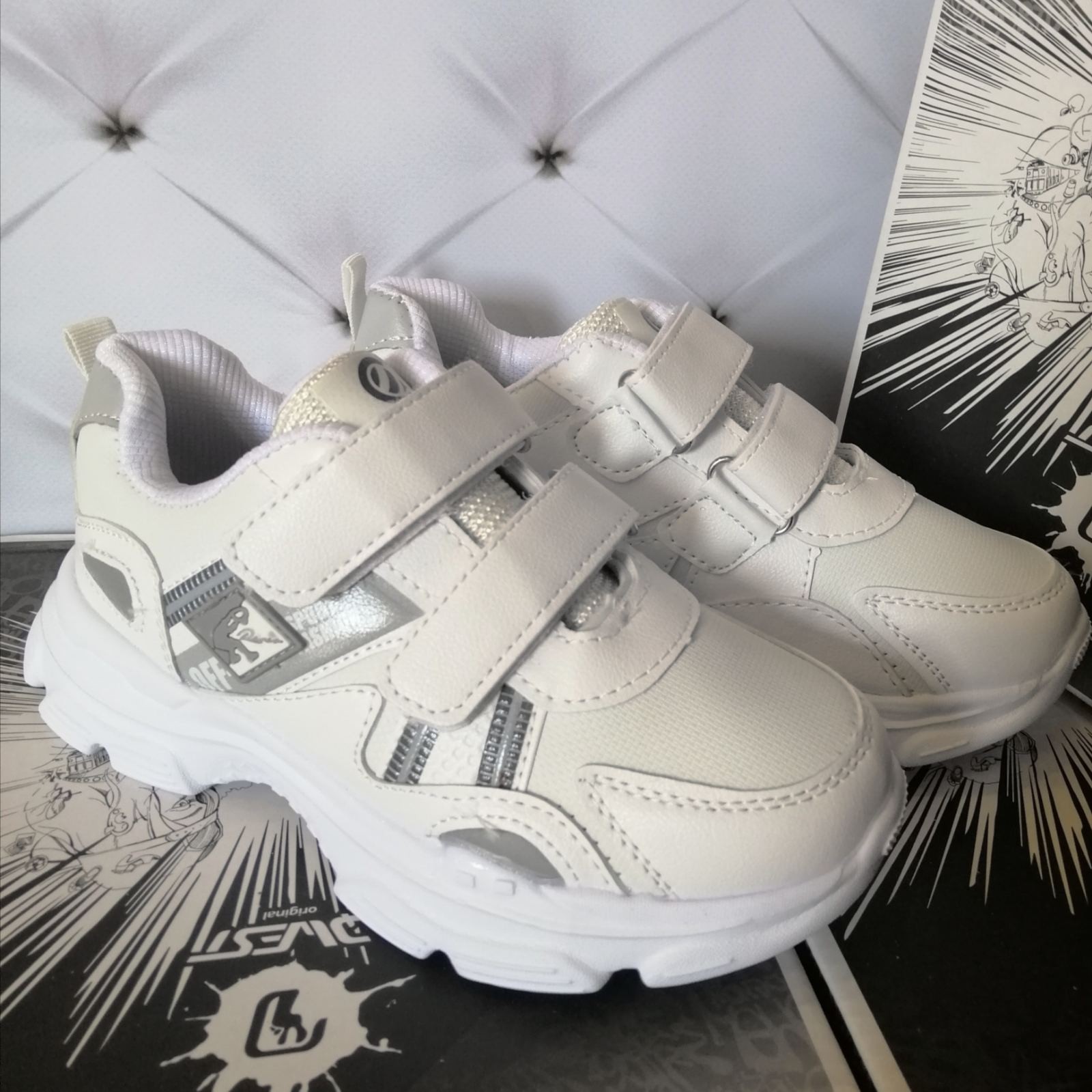 

Кроссовки для девочки Clibee 87 L white белые р.34-21,6 см