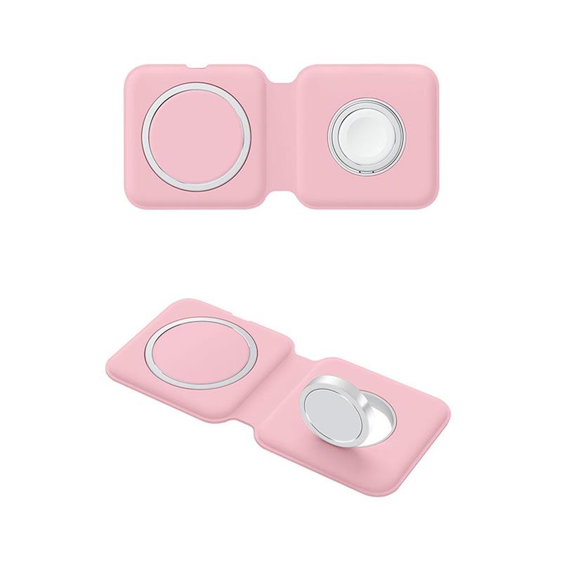 

Беспроводное зарядное устройство ColorWay MagSafe Duo Charger 15W for iPhone Pink (CW-CHW32Q-P)