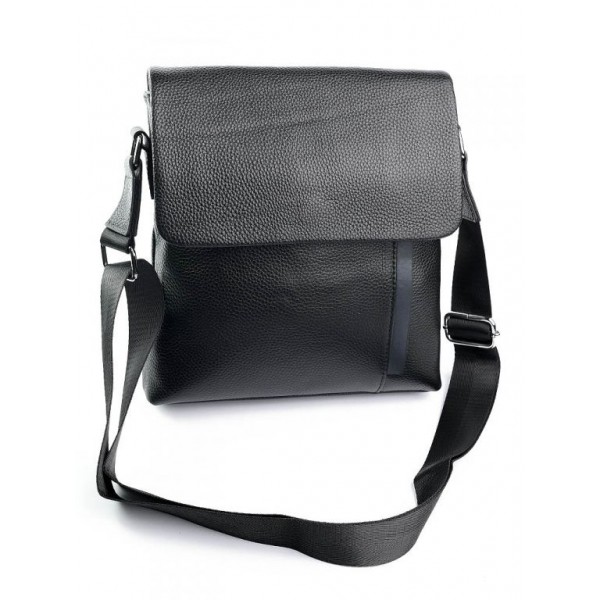 

Сумка мужская из кожи через плечо BagMan 9913 Black