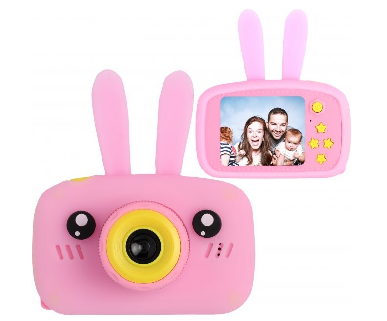 

Детский цифровой фотоаппарат зайчик Rabbit GM-30, цвет розовый