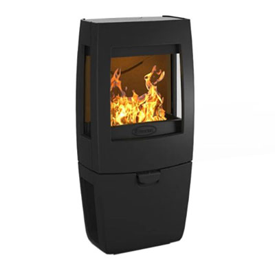 

Печь Dovre SENSE 203 на 3-стекла, снизу с боксом на дрова
