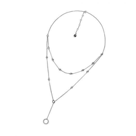 

Серебряное колье с камнями Swarovski Венера 6123\1sw Белый
