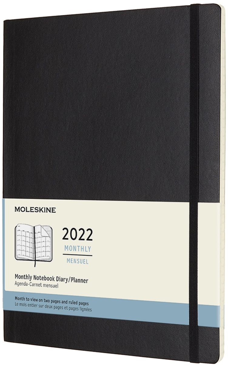 

Ежемесячник Moleskine 2022 19 х 25 см 128 страниц Чёрный Мягкий (8056420855937)