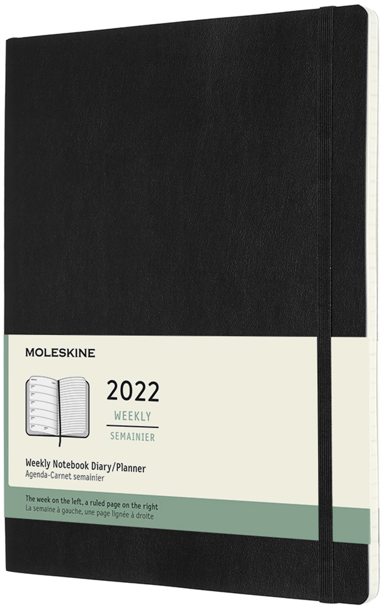 

Еженедельник Moleskine 2022 19 х 25 см 144 страницы Чёрный Мягкий (8056420855845)