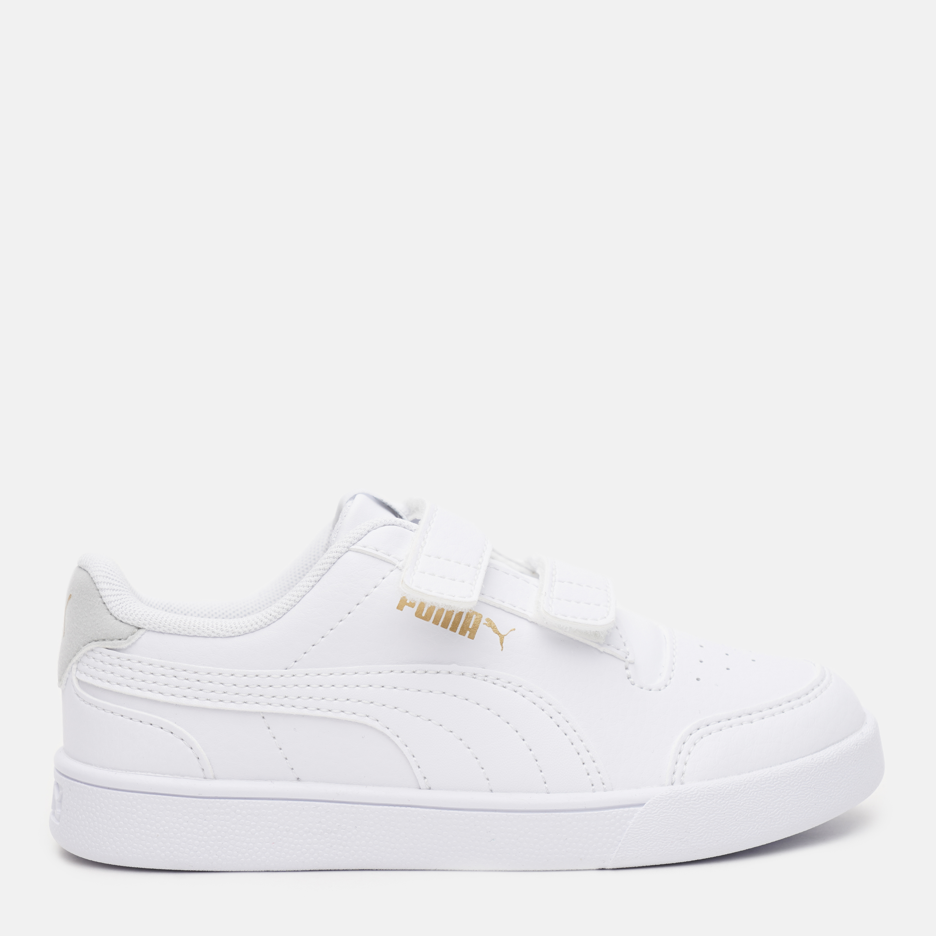 

Кеды детские Puma Shuffle V PS 37568901 33 (1) 20 Puma White-Puma White-Gray Violet-Puma Team Gold