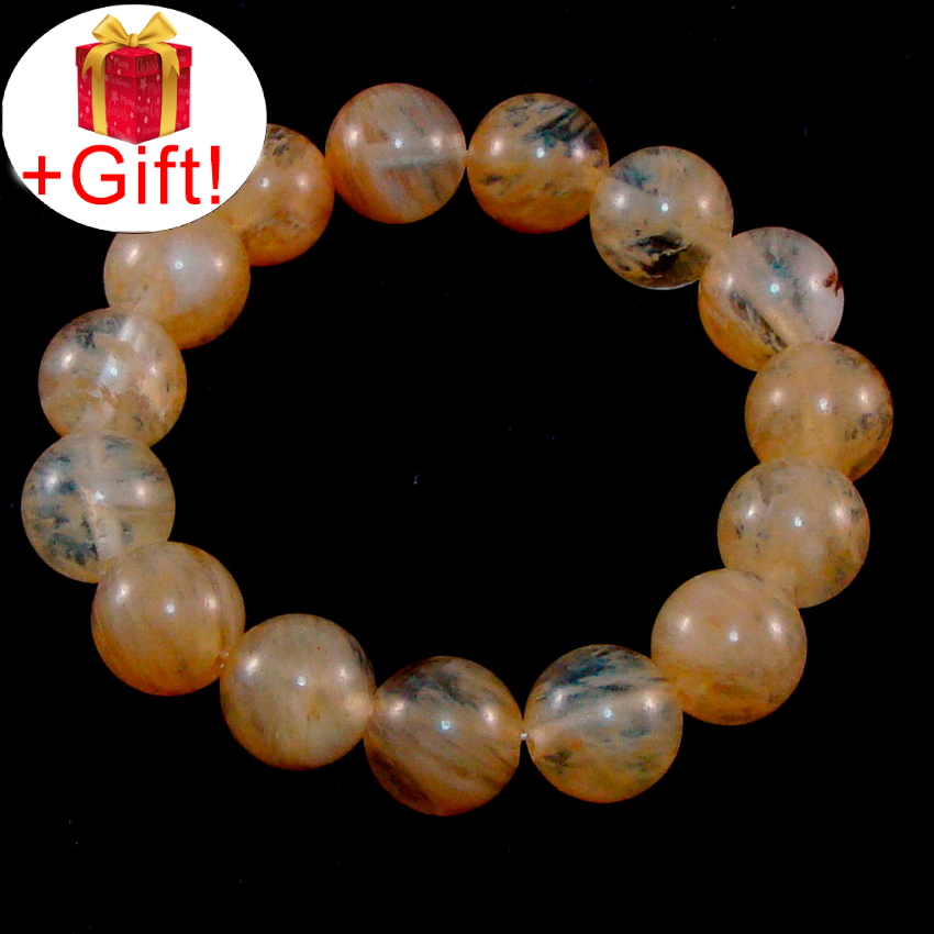 

Браслет цитрин натуральный (12 мм), размер 15 см, julB0038-15