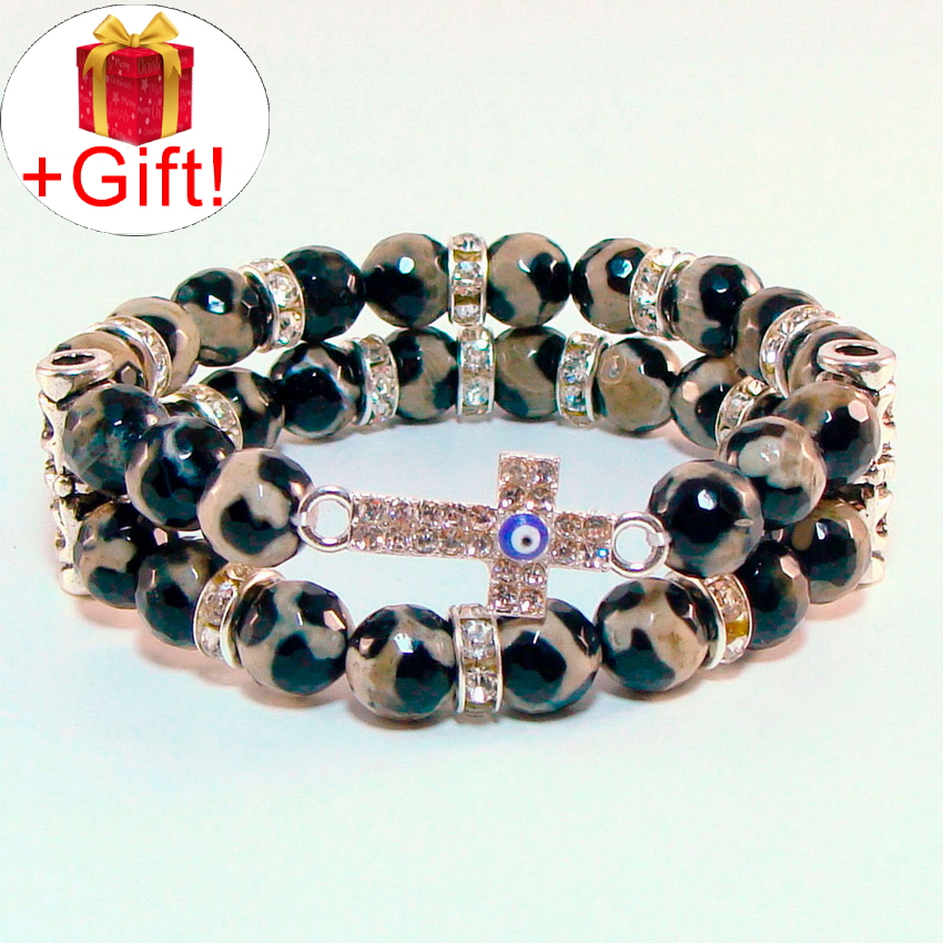 

Браслет агат натуральный с огранкой (8 мм), размер 20 см, julB0226