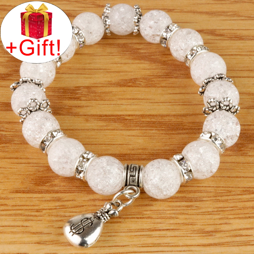 

Браслет горный хрусталь натуральный (10 мм), размер 17 см, julB1118