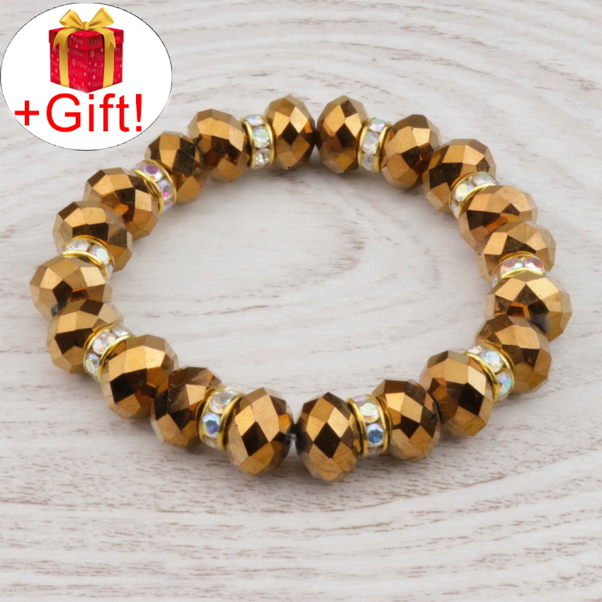 

Браслет чешское стекло с огранкой (12 мм), размер 16 см, julB0772