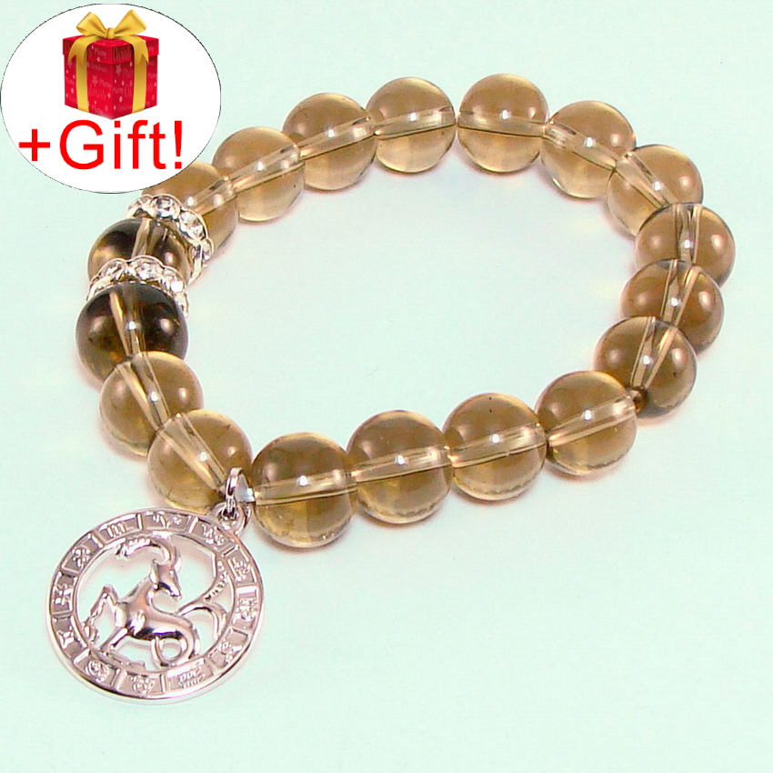 

Браслет дымчатый кварц (раухтопаз) натуральный (10 мм), размер 19 см, julB0238