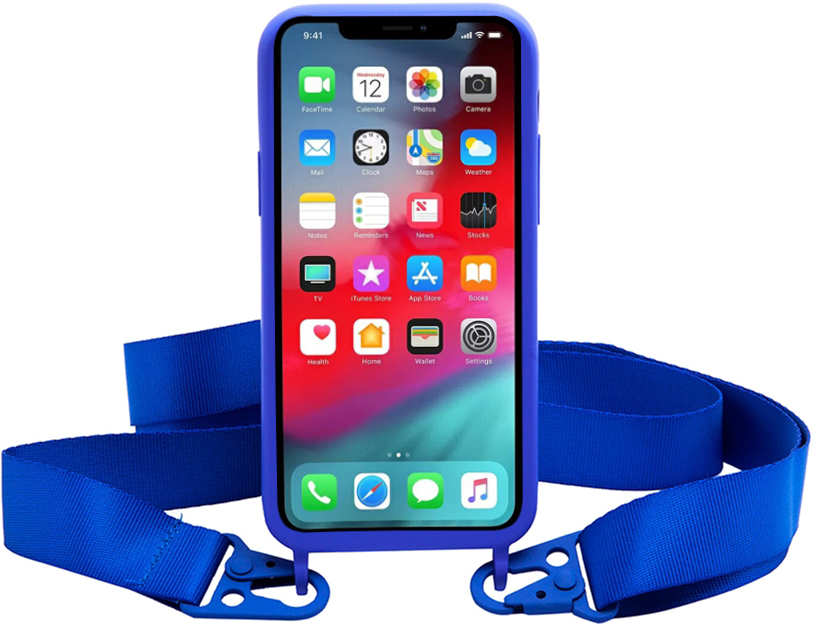 

Панель Necker на ремешке для Apple iPhone 12/12 Pro Blue Solid (NCRB-12-BS)