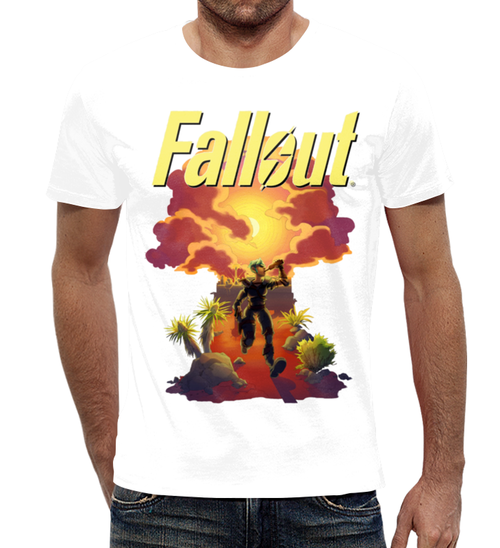 

Футболка детская 134 см Gee! Белая с рисунком Fallout Фаллаут пустыня FL.01.02