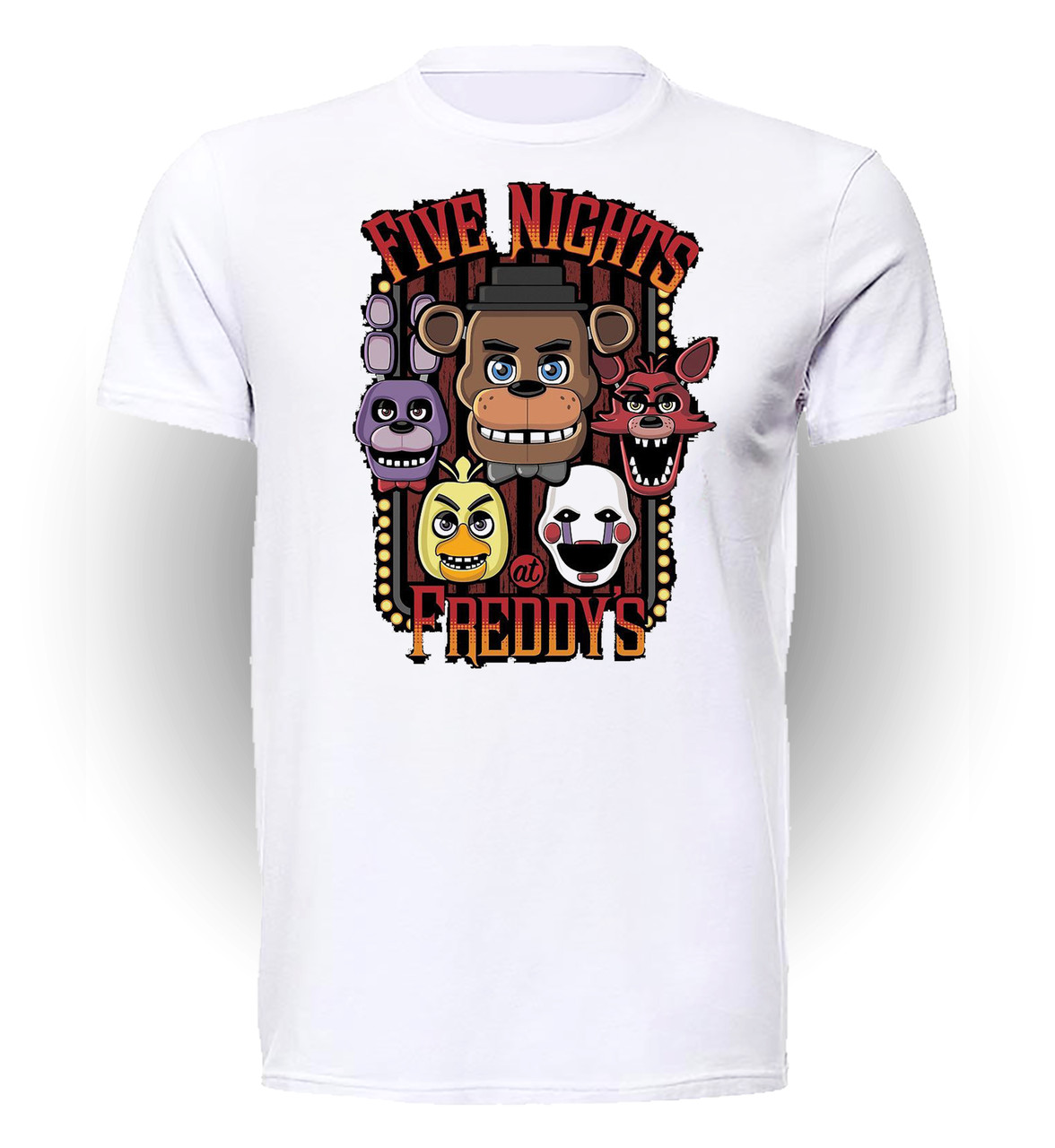 

Футболка детская 134 см Gee! Белая с рисунком 5 ночей с Фредди Five Nights at Freddy’s at Freddy FN.01.072