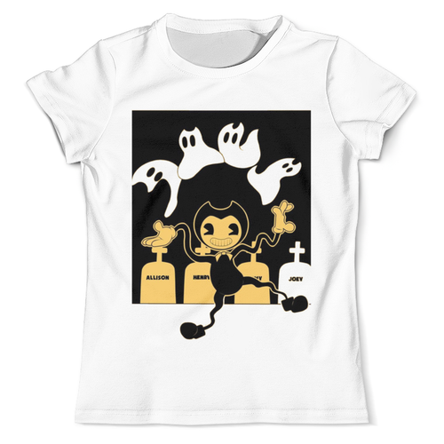 

Футболка детская 134 см Gee! Белая с рисунком Бенди и чернильная машина Bendy and the Ink Machine ВМ 01.46