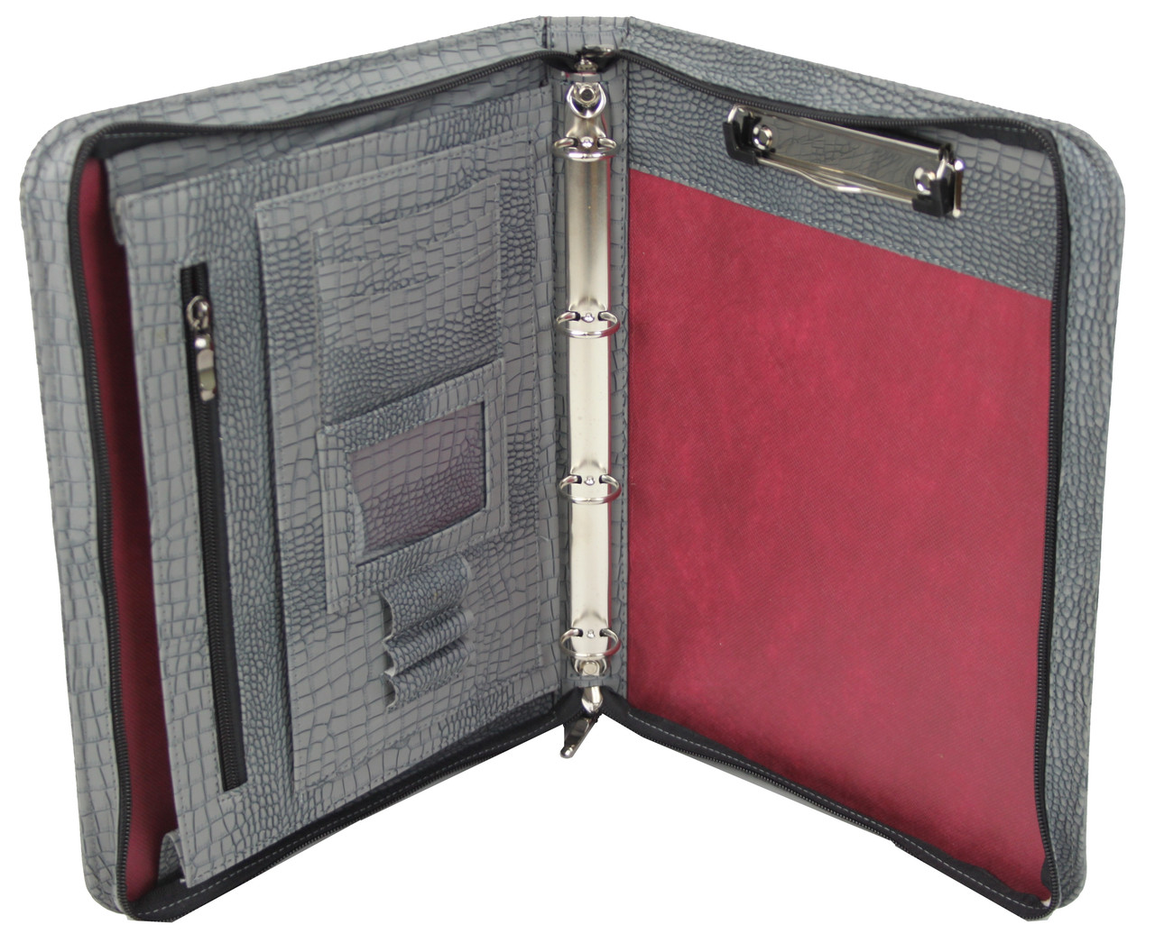 

Деловая папка мужская Portfolio под крокодила Серый Port1006 croco grey 2616744
