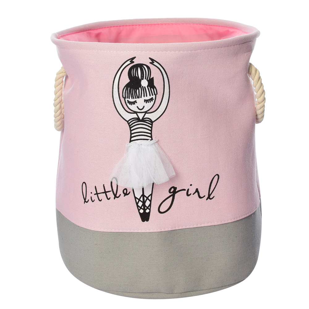 

Складная Корзина для игрушек с ручками Metr+, Little Girl Балерина, текстильная, 40х35х35 см, розовая