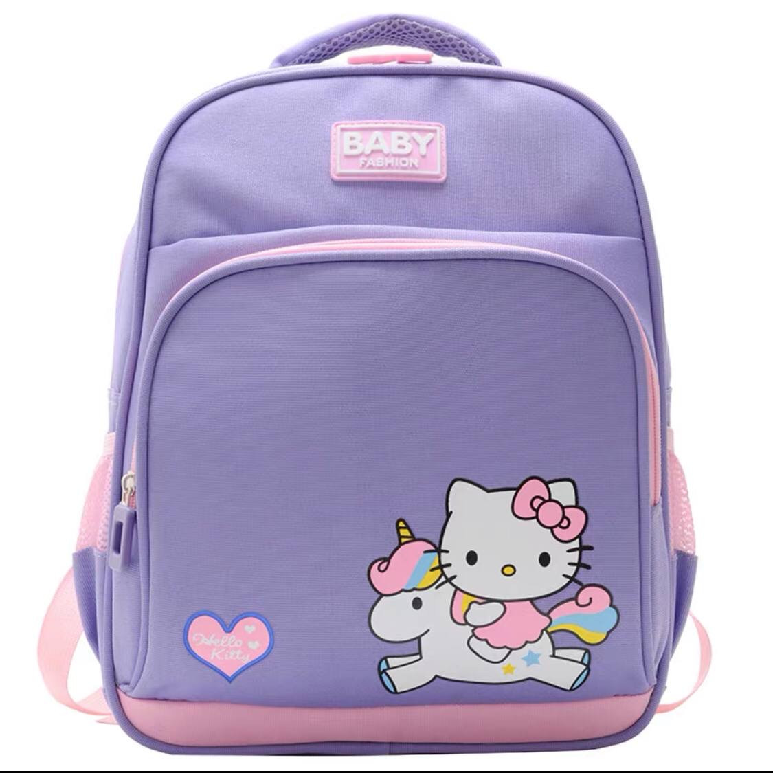 

Школьный рюкзак Hello Kitty сиреневый. Детский рюкзак Хелло Китти.