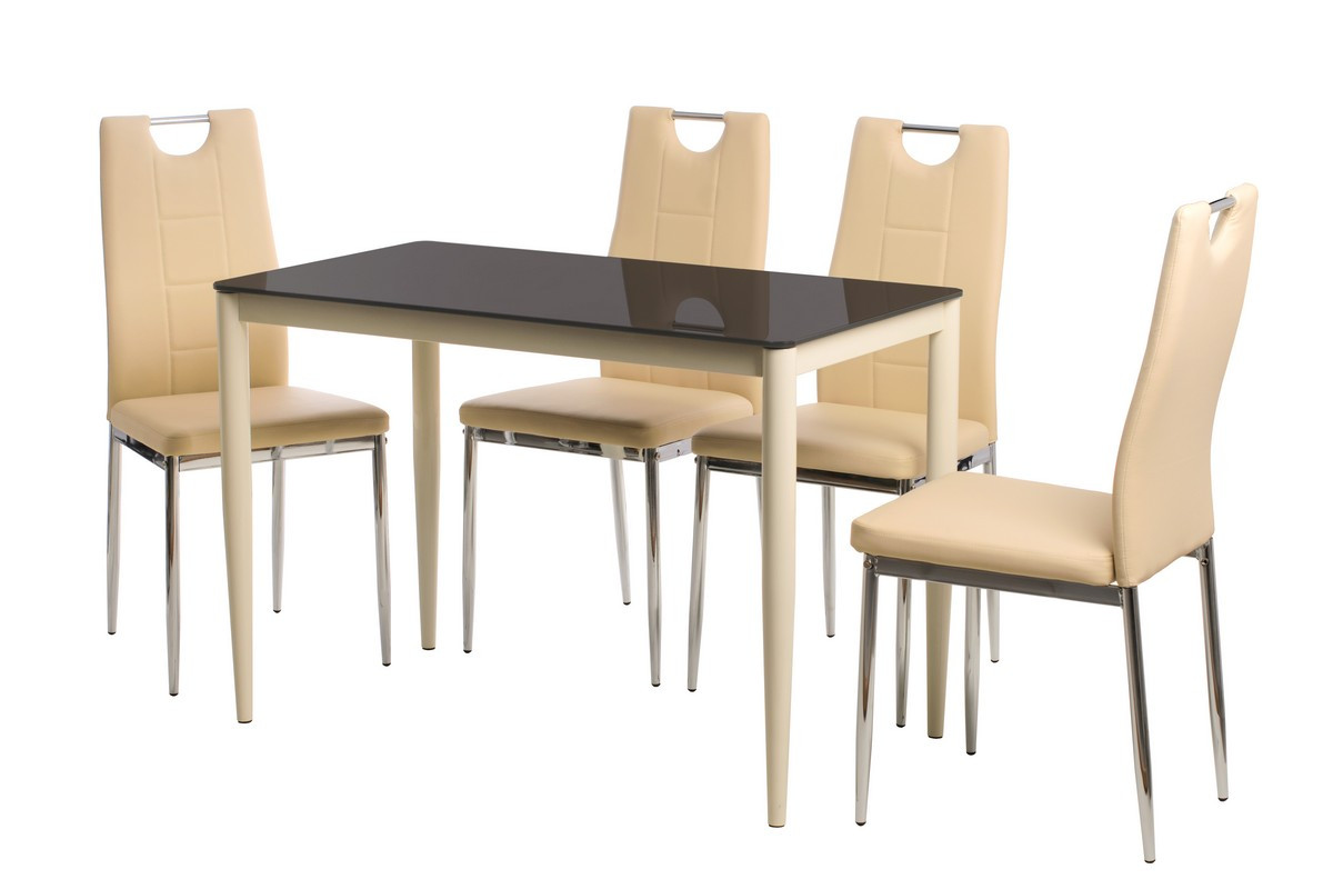 

Кухонный стеклянный стол Vetro Mebel Т300-11 шоколад