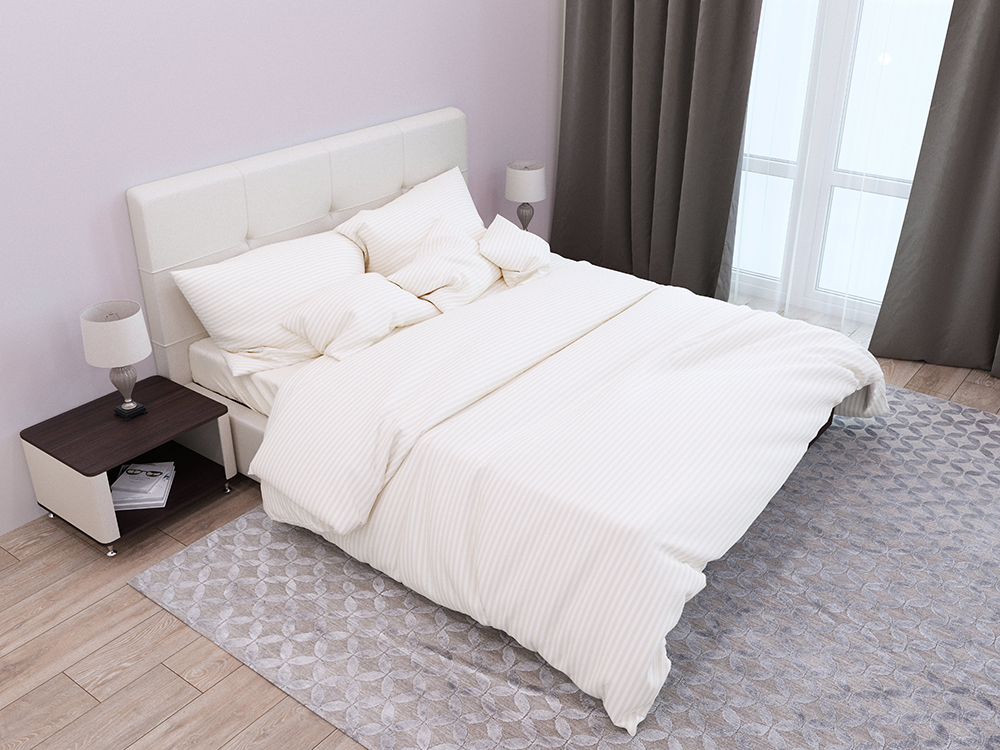 

Комплект постельного белья SoundSleep Stripe Beige Сатин-страйп 160х215