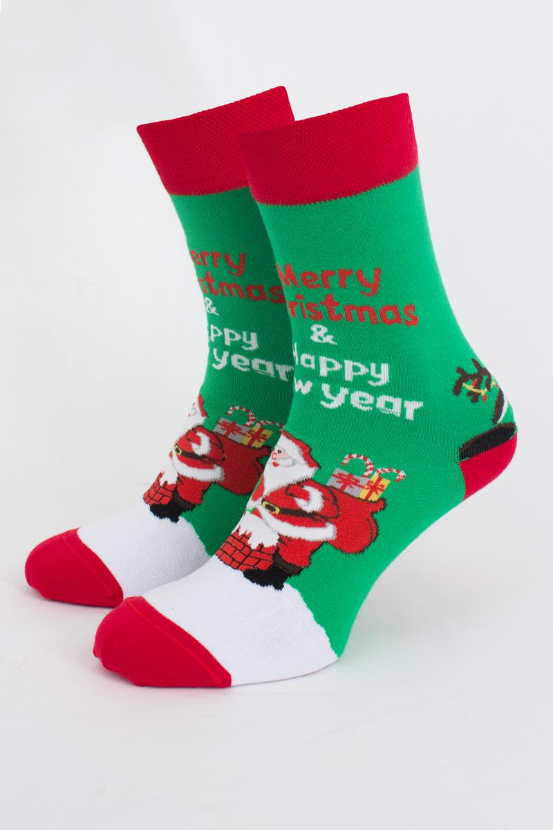 

Носки с рисунком GIULIA MS3 SOFT NEW YEAR 20-04 39-42 р Island green