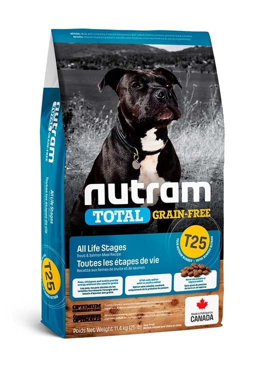 

Сухой беззлаковый корм для собак Nutram T25 Total Grain Free Salmon & Trout Dog с лососем и форелью 11,4 кг