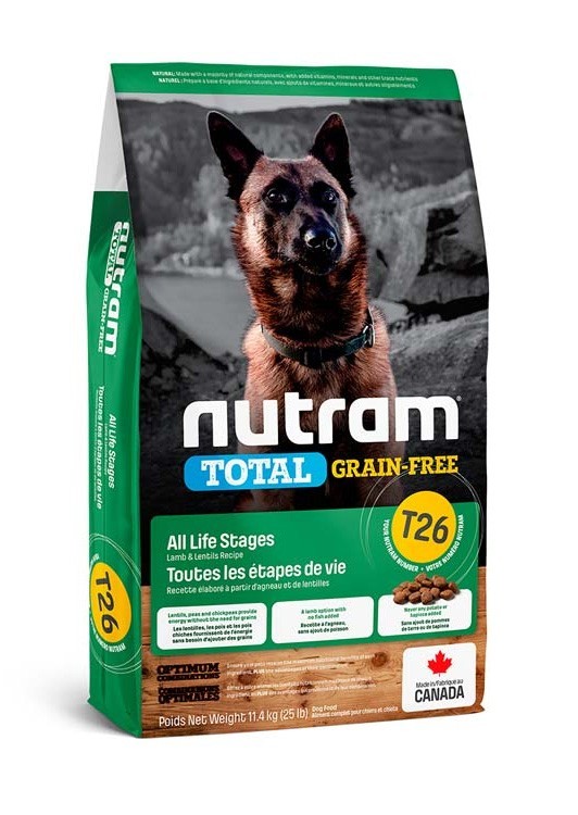 

Сухой беззлаковый корм для собак Nutram T26 Total Grain Free Lamb & Lentils с ягненком и чечевицей 11,4 кг