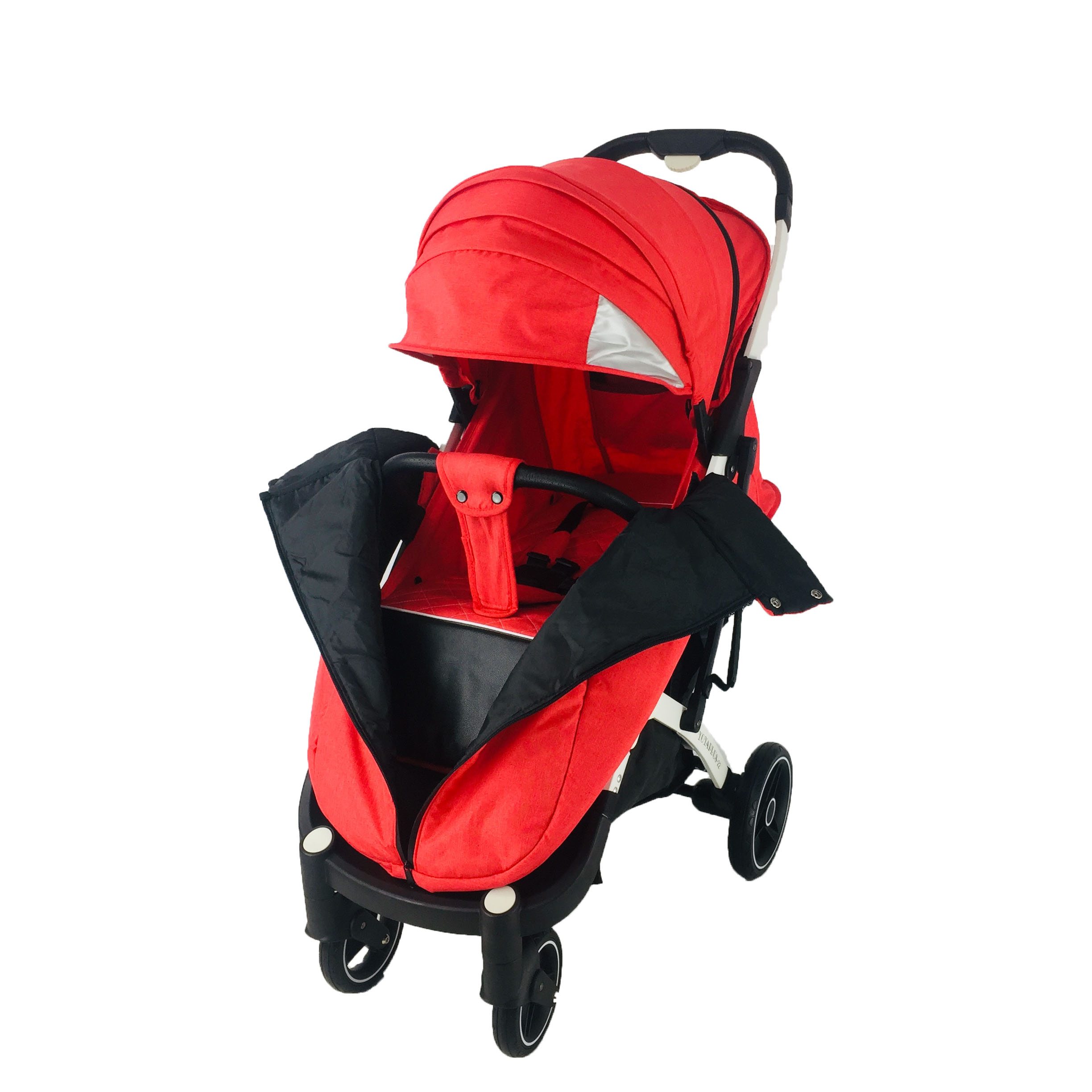 

Коляска Yoya Plus Pro-22 Красная на Белой раме