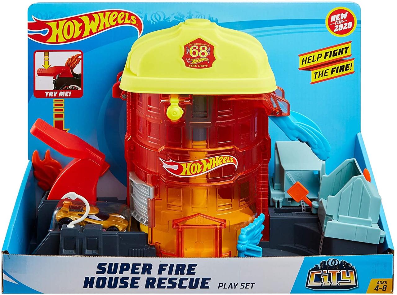 

Трек Hot Wheels City Пожарная станция Super City Fire House Rescue (GJL06)