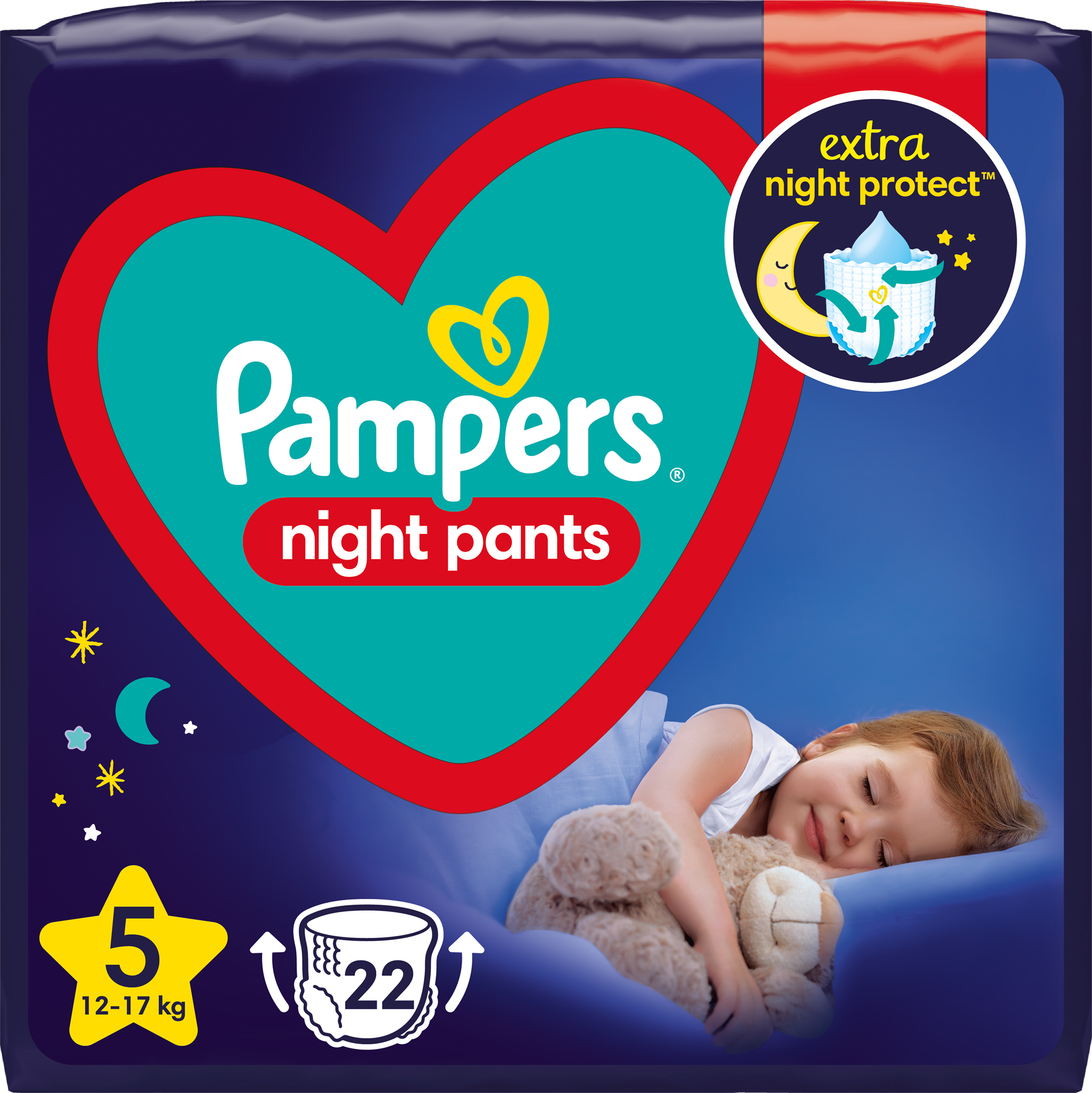 

Подгузники-трусики ночные Pampers Night Pants Размер 5 (12-17 кг) 22 шт (8006540234730)