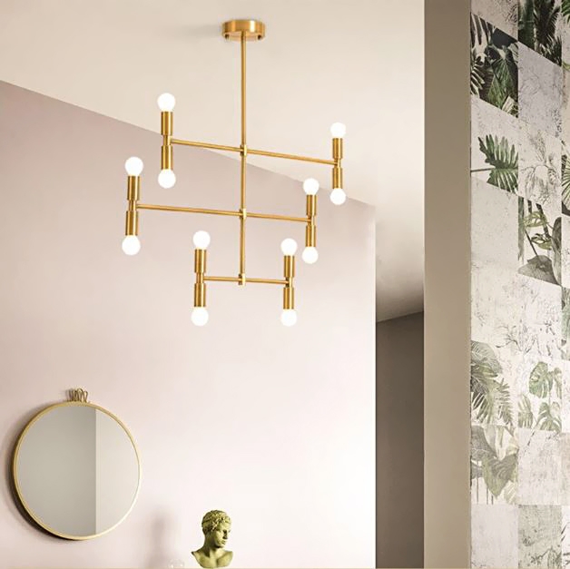 

ЛЮСТРА UNIQUE GOLD/WHITE 12P H90