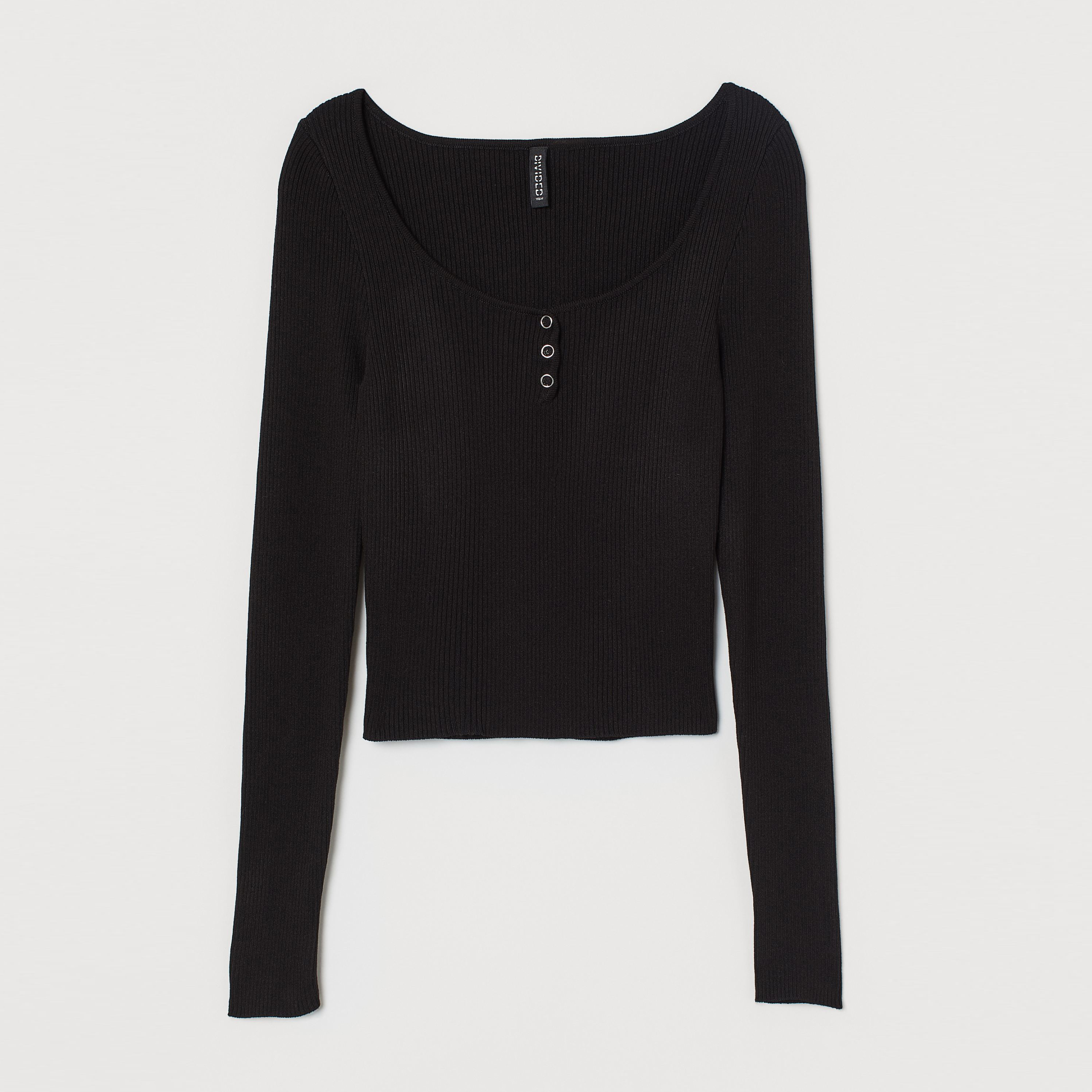

Топ H&M 0776299-0 L Черный (СА2000001857458)
