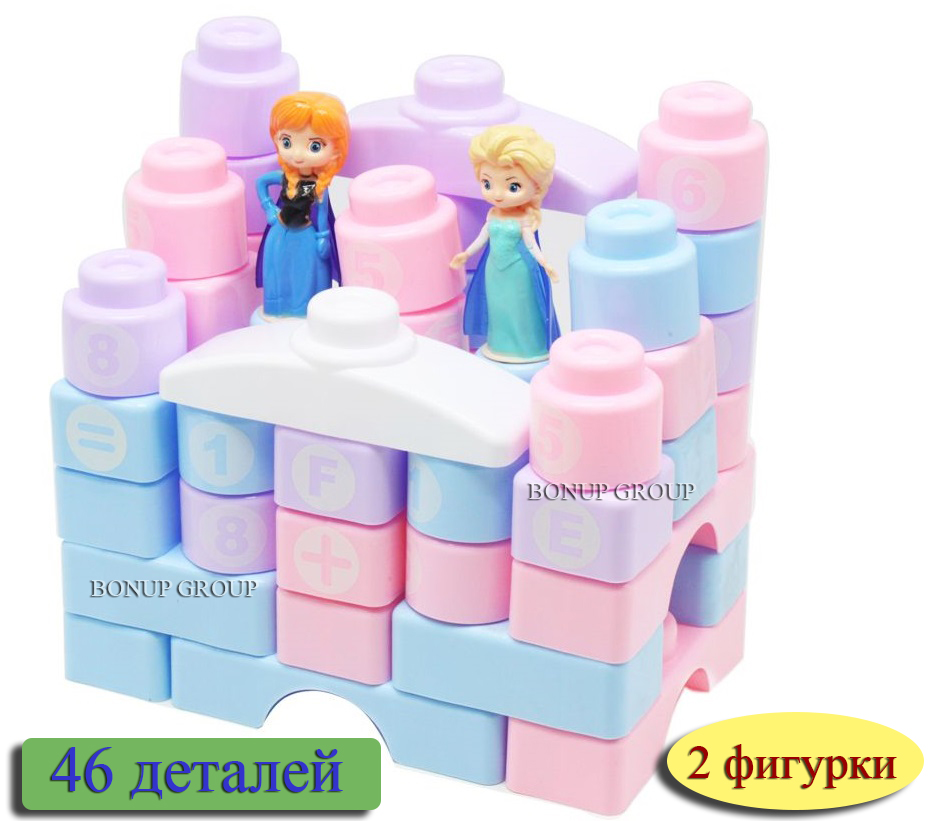 

Детский пластиковый конструктор "Холодное сердце" Tmibloks развивающая игра с героинями Ельзой т Анной, 46 дет 225167217n