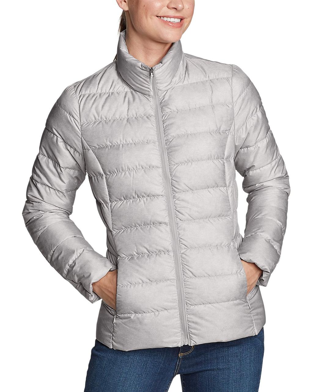

Ультра легкий пуховик Eddie Bauer Women's Cirruslite Down Jacket Lt Gray Petite L
