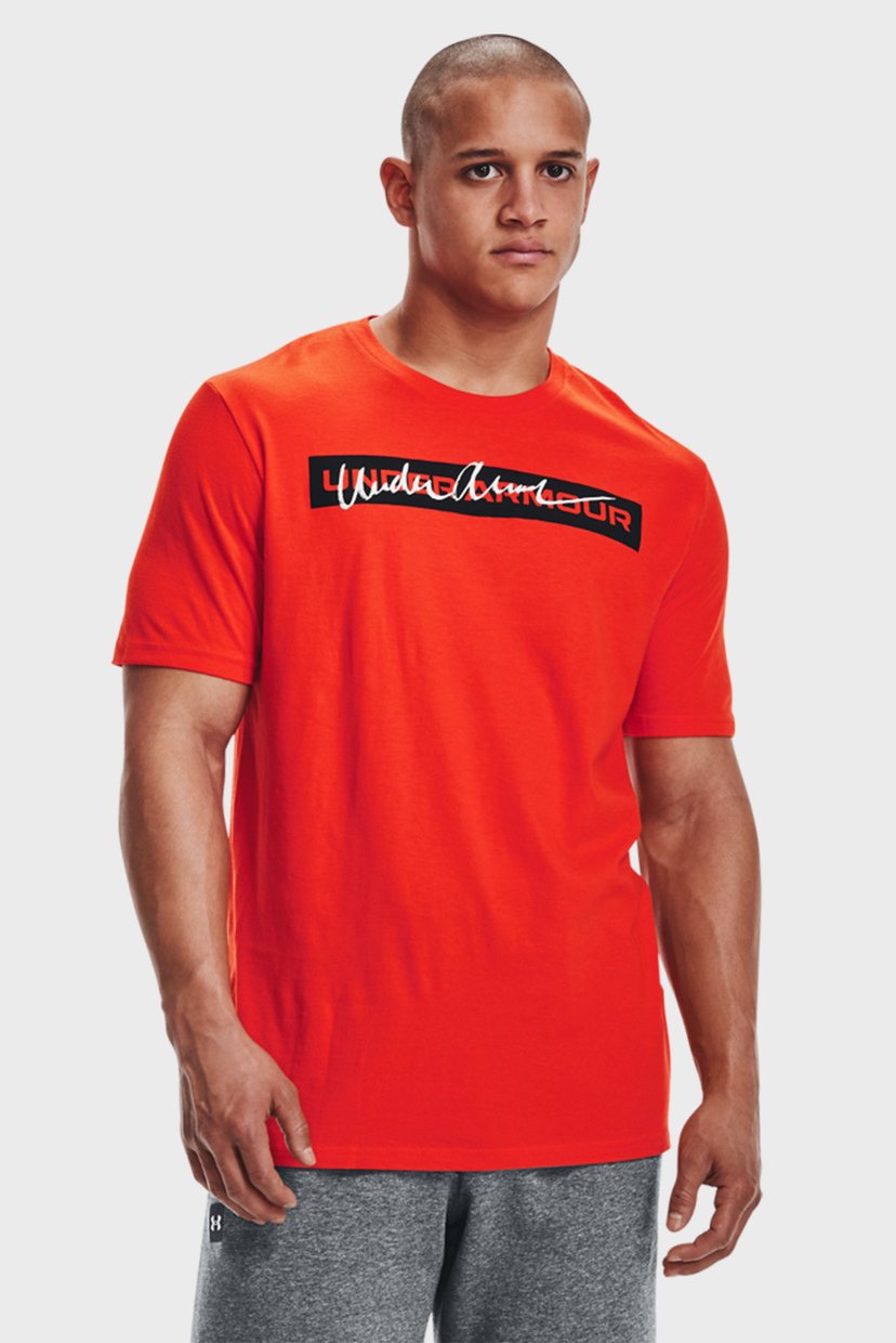 

Мужская красная футболка UA SIGNATURE KETTLEBELL SS Under Armour LG 1366450-296