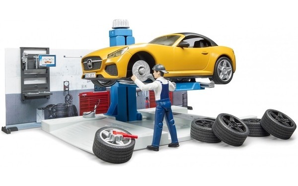 

Игровой набор Bruder Авто-мастерская с фигурками и аксессуарами (62110)