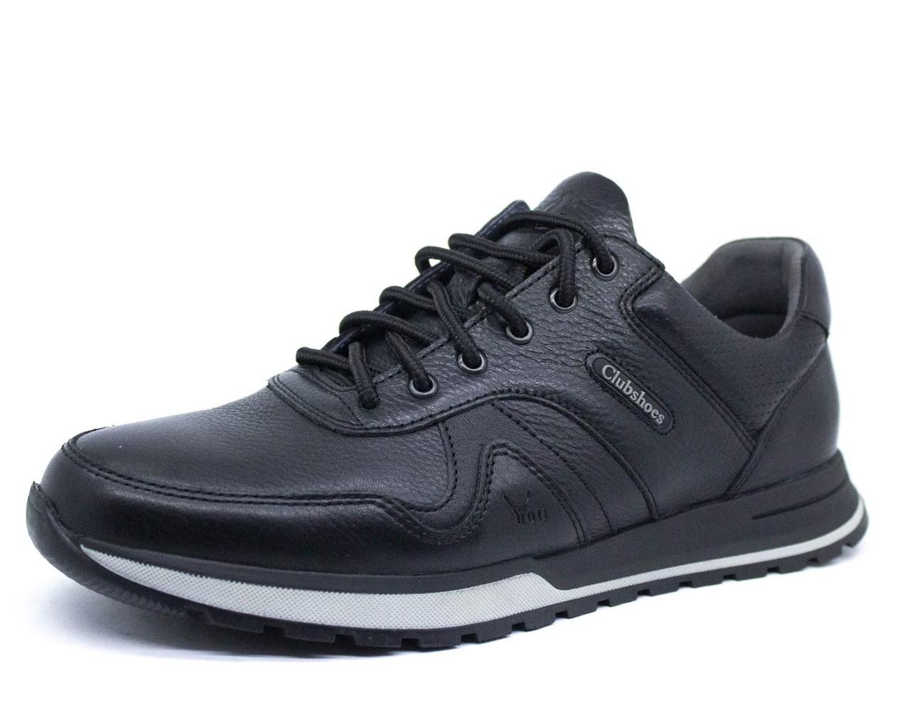 

Кроссовки Clubshoes мужские весна-осень из натуральной кожи черные 41 р. - 27 см