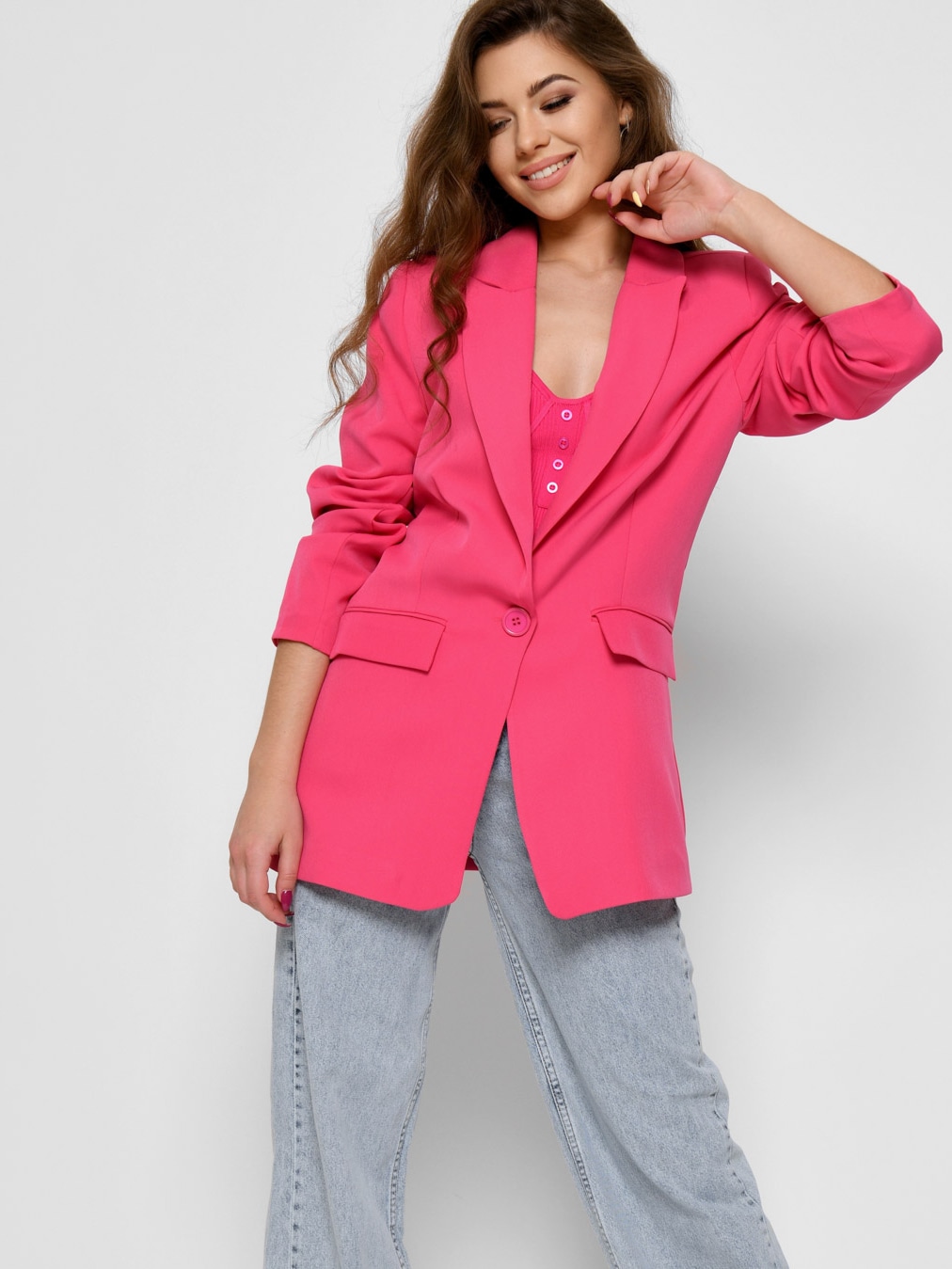 

Пиджак Carica -6641-15  Розовый, Пиджак Carica -6641-15 L Розовый