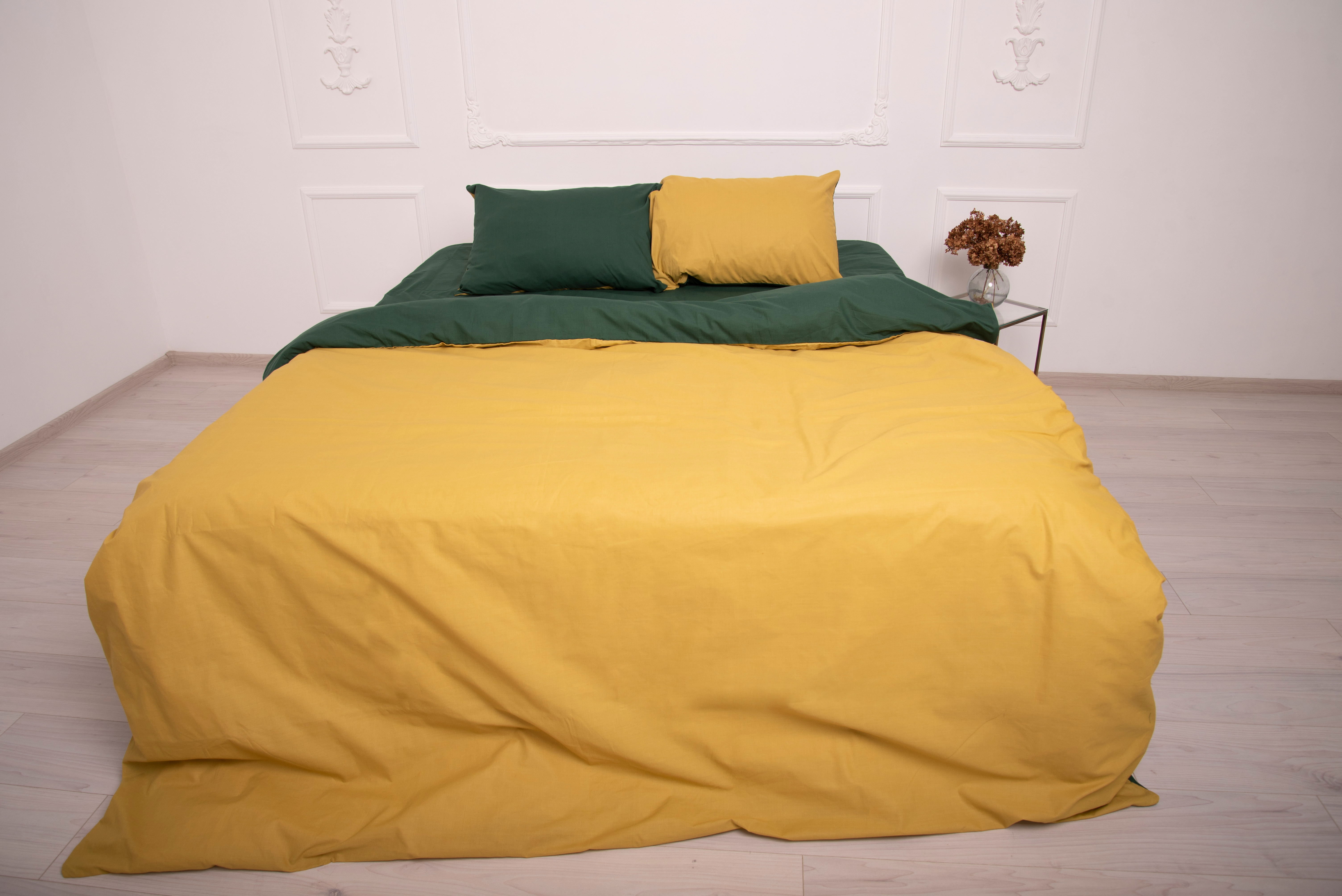 

Комплект постельного белья IDILLIO Dark green/Mustard Семейный