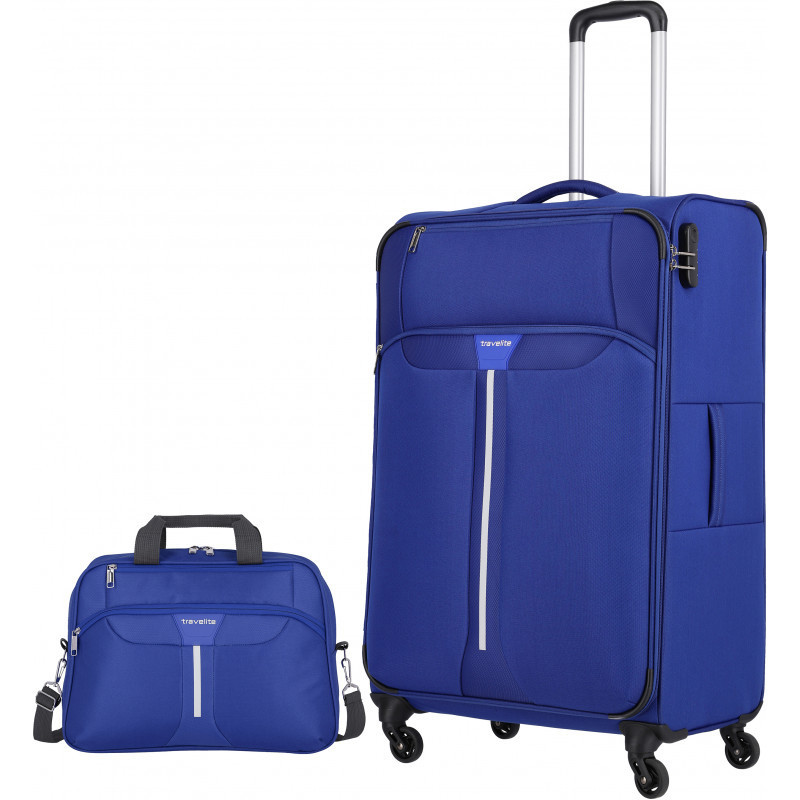 

Чемодан на 4 колесах Travelite Speedline Navy L + сумка 17л (TL092441-20)